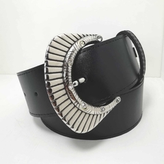 BILBAO - Cinturón de Cuero con strass en 5,5cm