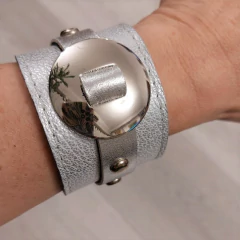 Brazalete Aplique Redondo pasante con Remaches - De la Riestra
