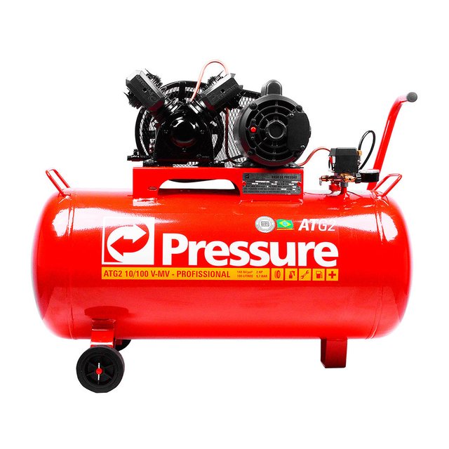 compressor de Ar 10PCM 100 Litros ATG2 Monofásico Pressure - comprar online