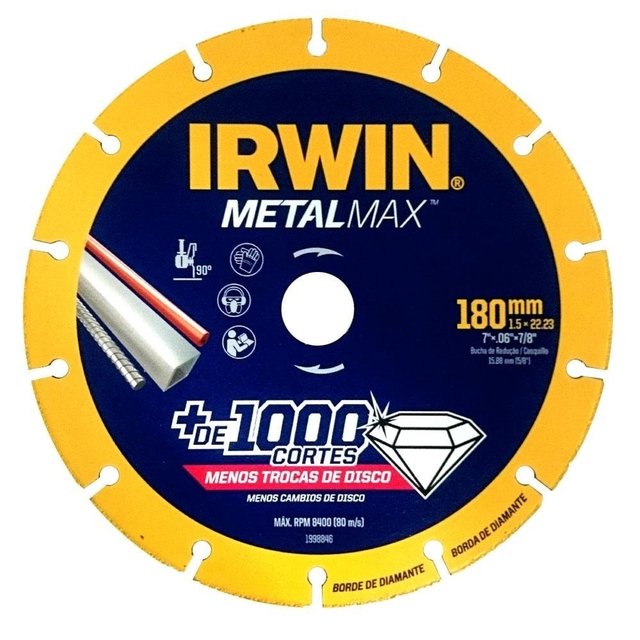 Disco Corte Diamantado Metalmax 7 180 x 7/8 1998846 Irwin