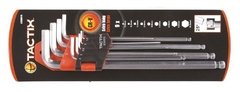 JGO. LLAVES ALLEN EXTRA LARGAS HEX Y PUNTA BOLA 25º 9PC COD. 206015