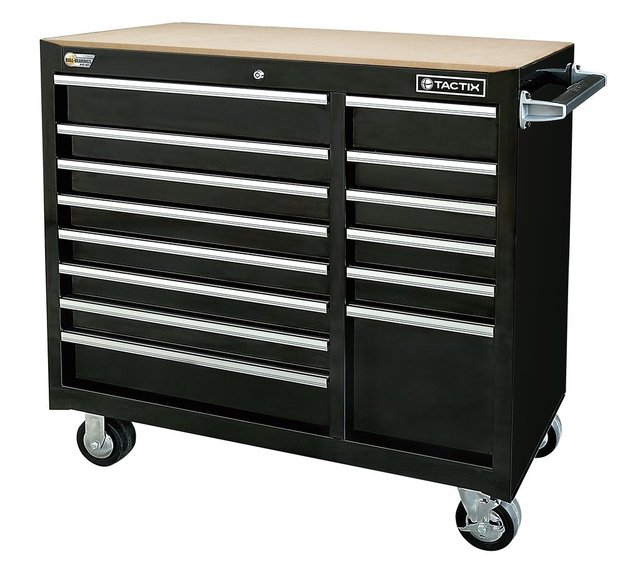 GABINETE DE ACERO NEGRO DE 14 CAJONES COD. 326004