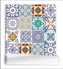 Papel de Parede Adesivo Azulejo Mosaico