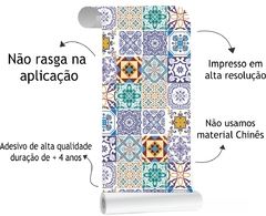 Papel De Parede Adesivo Azulejo Português - comprar online