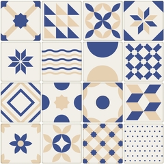 Papel De Parede Adesivo Azulejo Mosaico - Artetik Digital