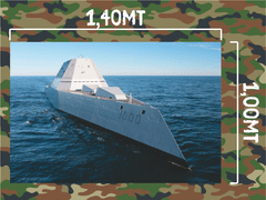 Painel tecido canvas Navio USS Zumwalt na internet