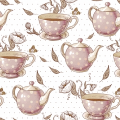 Papel de Parede Adesivo Casual Cup Teapot na internet