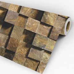 Papel de Parede Pedras Quadriculado Mosaico Resistente a Água - comprar online