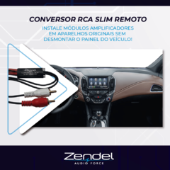 Conversor De Áudio Rca Slim Remoto Zendel 2683 Zd-slim