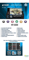 HT1222 Radio Usb/Bt/Esp/S. Cel 4x60w - loja online