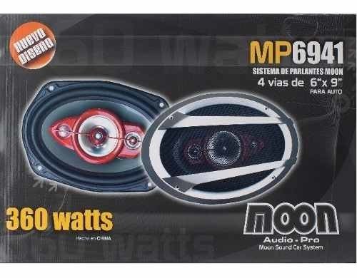 Combo Audio Car Potencias Auto Moon 2 Parlantes 400w Woofer