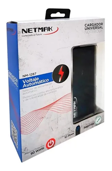 Cargador Universal Netmak Nm-1287 90w 9 Fichas Varias Marcas