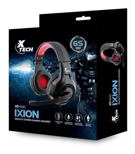 Auricular Xtech Hdst Ixion Gamer Wrd Light Usb 3.5mm Xth-541