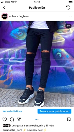jeans NEGRO X1 elastizado