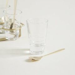 SET X 6 COPETINEROS DE VIDRIO CON CUCHARA Y RACK DE METAL 26X14 - Bazar Chic