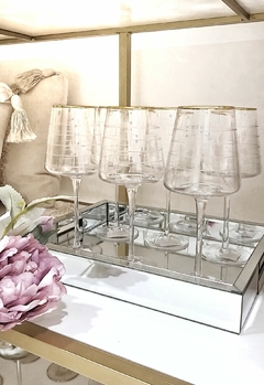 SET X 6 COPAS OLIVIA CUADRILLE 500 ML - comprar online