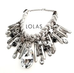COLLAR MACY CRISTAL SILVER - comprar online