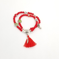 PULSERA CHOKER ENERGY ROJO
