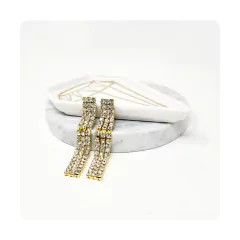 Aro Rain Cristal Dorado