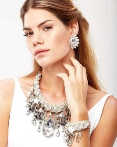 COLLAR MACY CRISTAL SILVER