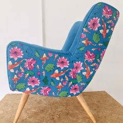 Imagen de Combo Sillon Retro Berger Telas Estampadas + Puff + Almohadón