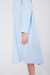 Camisero lino midi celeste - tienda online