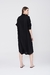 Camisero midi lino negro - comprar online