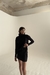 Falda satén mini negra - comprar online