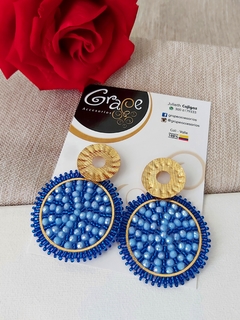 ARETES TONOS AZULES