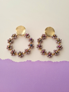 ARETES FLORES LILA