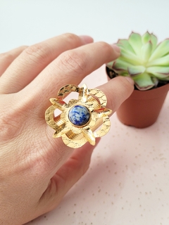 ANILLO FLOR LAPIZLAZULI - comprar online