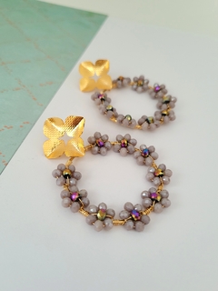 ARETES FLORES MORADAS