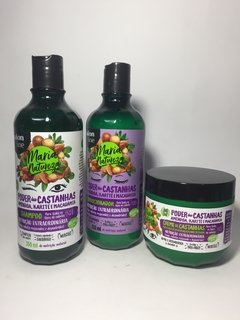 Salon Line Maria Natureza Kit Poder das Castanhas Shampoo+Condicionador+Máscara