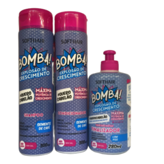 SoftHair Bomba Explosão de Crescimento Shampoo+Condicionador e Finalizador