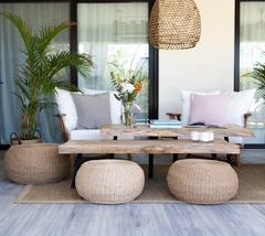 Puff de rattan grande