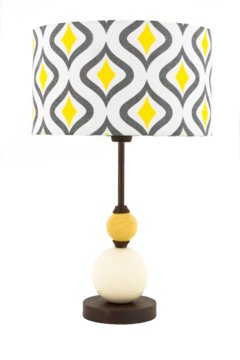 Lampara Toledo 40 cm, 57cm altura final con pantalla (Ocre+ Natural) Pantalla natural mas variantes - tienda online