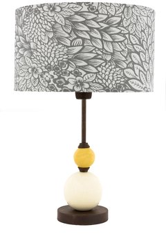 Lampara Toledo 40 cm, 57cm altura final con pantalla (Ocre+ Natural) Pantalla natural mas variantes en internet