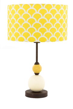 Lampara Toledo 40 cm, 57cm altura final con pantalla (Ocre+ Natural) Pantalla natural mas variantes - tienda online