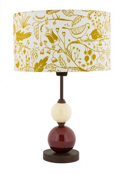 Lampara Segovia 40 cm, 57cm altura final con pantalla (Bordo + Natural) Pantalla natural mas variantes - tienda online