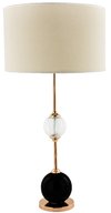 LÁMPARA NEW YORK COBRE 54Cm (Cerámica Negro+Vidrio) Y PANTALLA NATURAL - comprar online