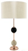 LÁMPARA BROOKLYN COBRE 54Cm (Cerámica Negro+Natural) Y PANTALLA NATURAL RÚSTICO - comprar online