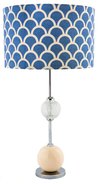 LÁMPARA NEW YORK CROMO 54Cm (Cerámica Natural+Vidrio) Y PANTALLA ESCAMAS - comprar online