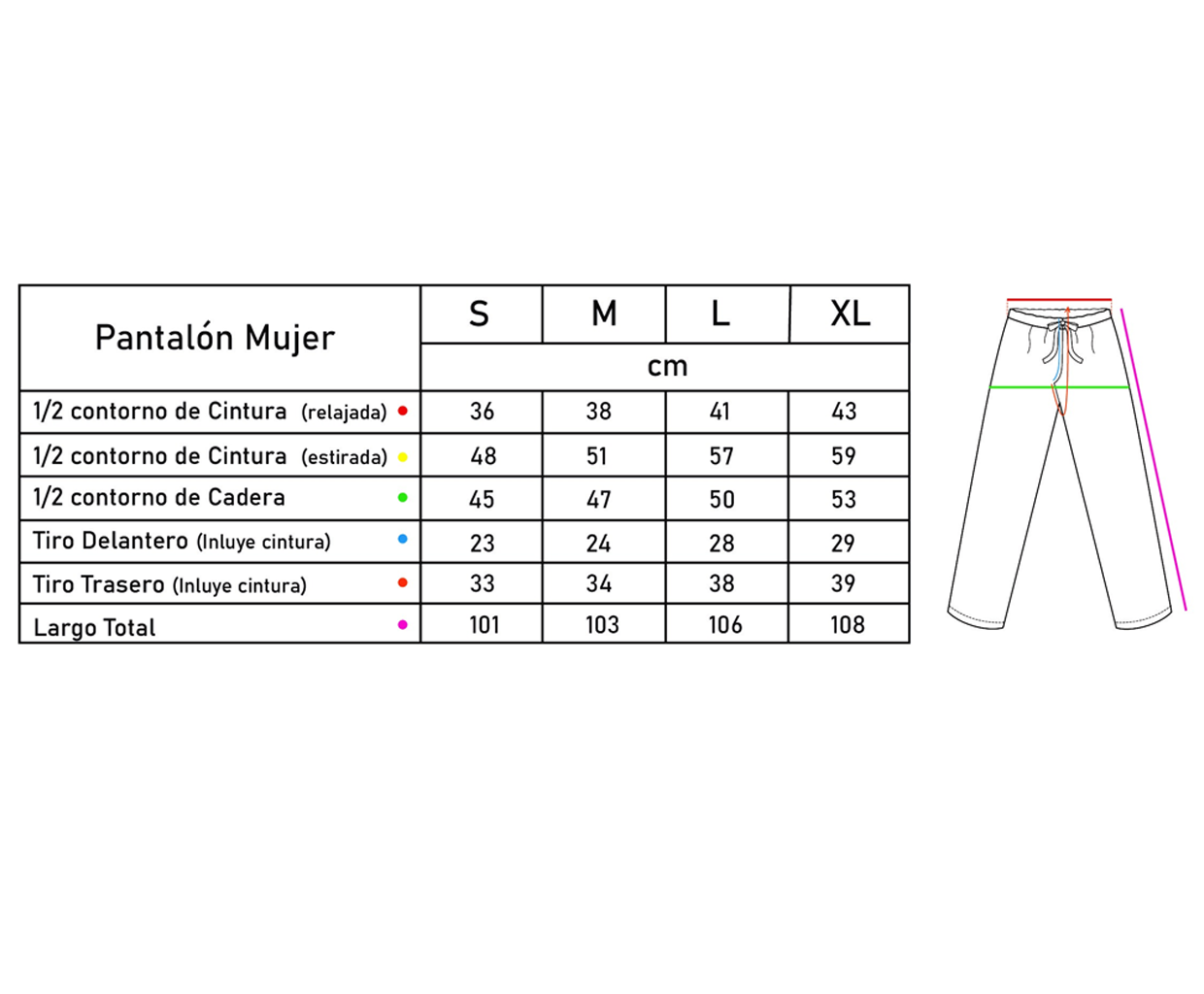 Shop tabla de medidas pantalon mujer Outlet Online