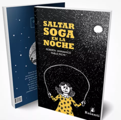 Saltar soga en la noche