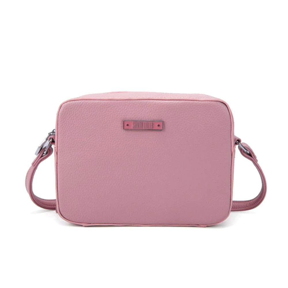 Bolsa Santa Lolla Tiracolo Quadrada Rosa Chiclete