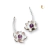 Aretes de Plata Flor de Loto con Amatista