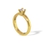 Anillo de compromiso tradicional solitario.