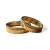 Argollas de matrimonio caminos con bandas.