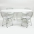 Juego Mesa Tulip Oval 1,20cm + 4 Sillas Bertoia