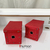 Cajas escritorio color rojo